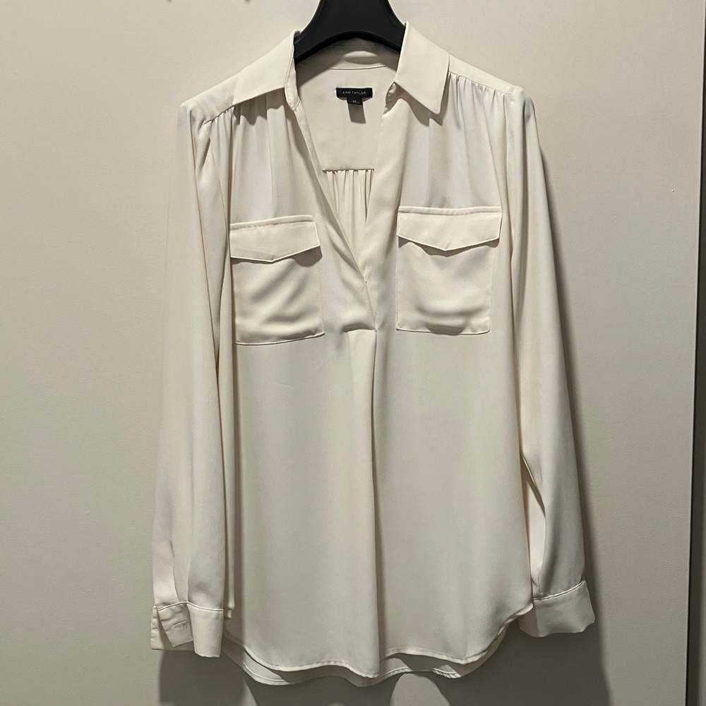 Ann Taylor crepe camp shirt